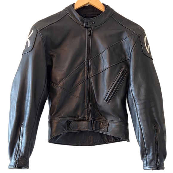 Akoury Cuirs Moto Leather Biker Women's Cropped Jacket Black Size   Medium - Picture 3 of 14